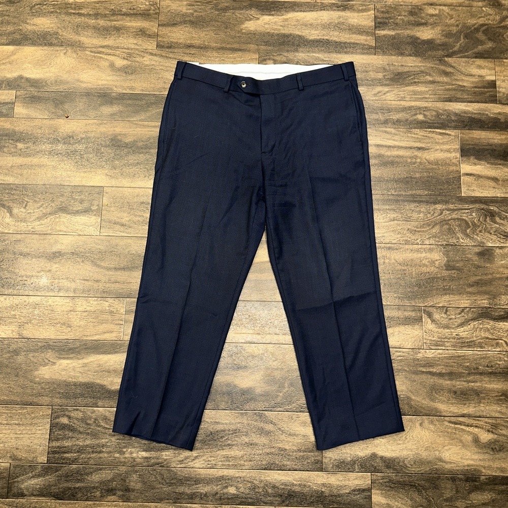 Brooks Brothers Regent Fit Textured Dress Pants Men's Size 38/30 Navy Blue